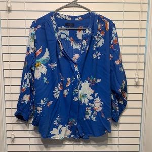 Super loose fitting KAARI blue blouse (L)